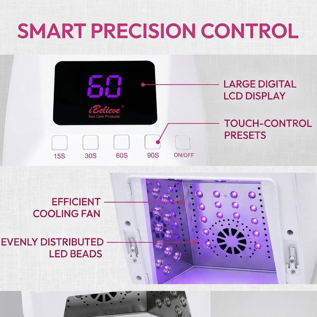 Benefie' Pro 2 in 1 Built in Fan Nail Lamp UV/LED TP105
