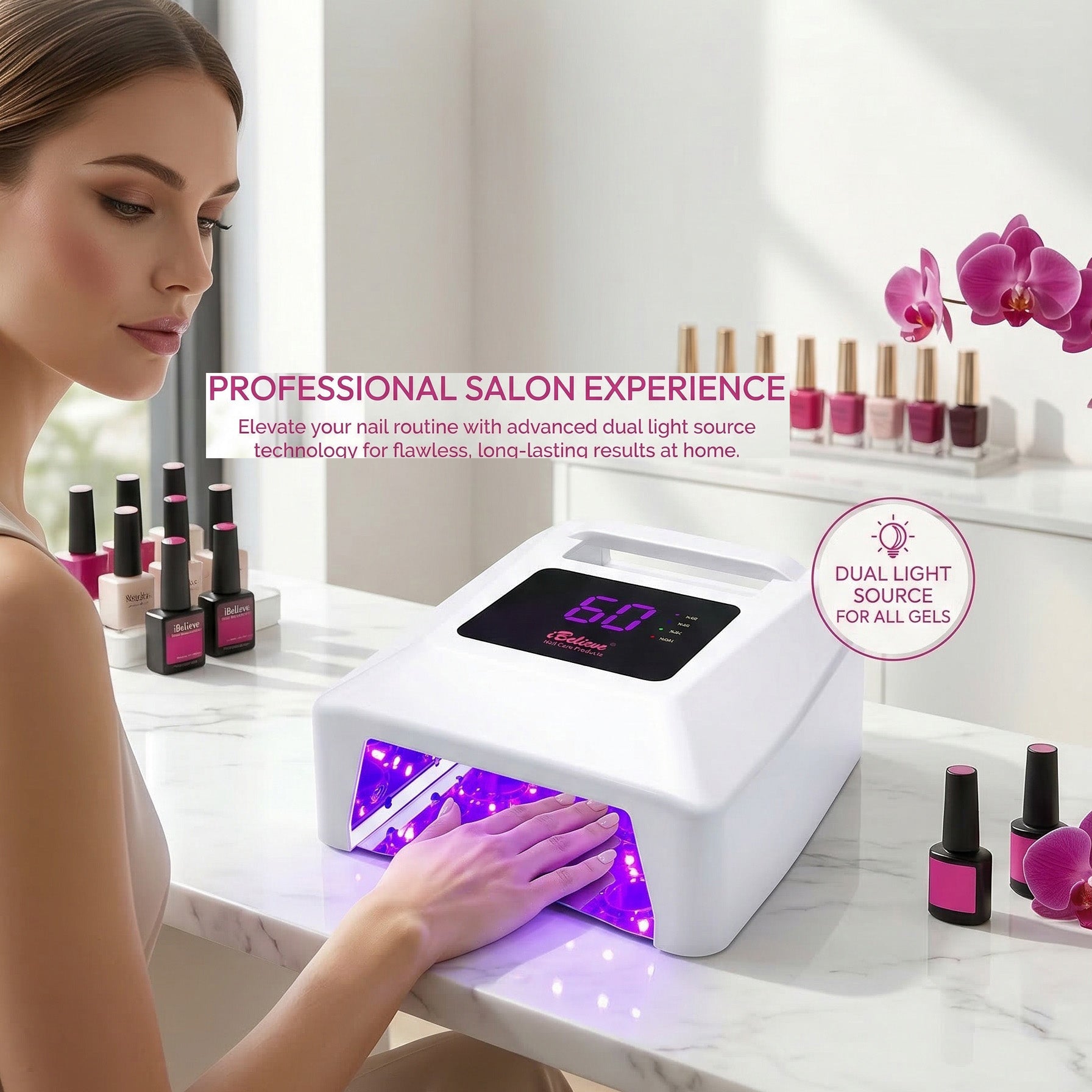 Benefie' Pro 2 in 1 Built in Fan Nail Lamp UV/LED TP105